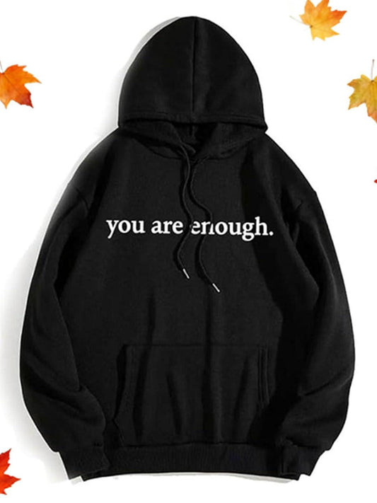 AHFBF Dear Person Behind Me Hoodie, Dear Person Behind Me Sweatshirt, Oversize Mental Health Sweatshirt Unisex Hoodies Dear Person Behind Me Black 250gsm Cotton Long Sleeve Men Casual Hoodie